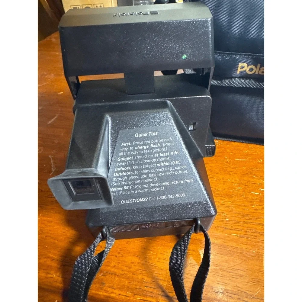 Polaroid Instant Film Camera 600 Business Edition‎ Black Carrying Case EUC works